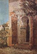 Tom roberts Moorish Doorway,Granada Spain oil painting artist